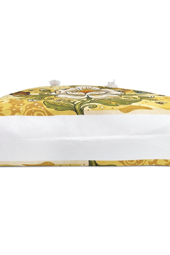 Golden Floral Weekender Bag — Butterflies & Bees Travel Tote