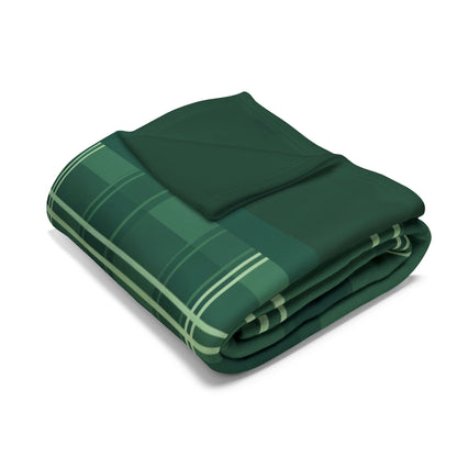 Green Plaid Fleece Blanket