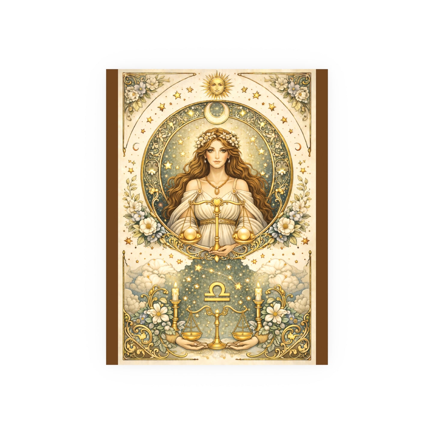 Celestial Libra Zodiac Art Print