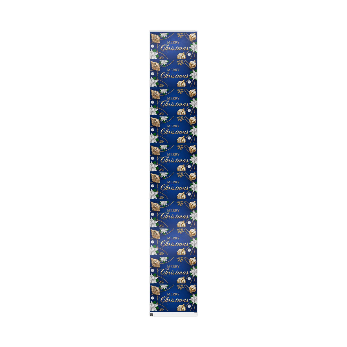 Merry Christmas Blue & Gold Wrapping Paper — Elegant Holiday Gift Wrap