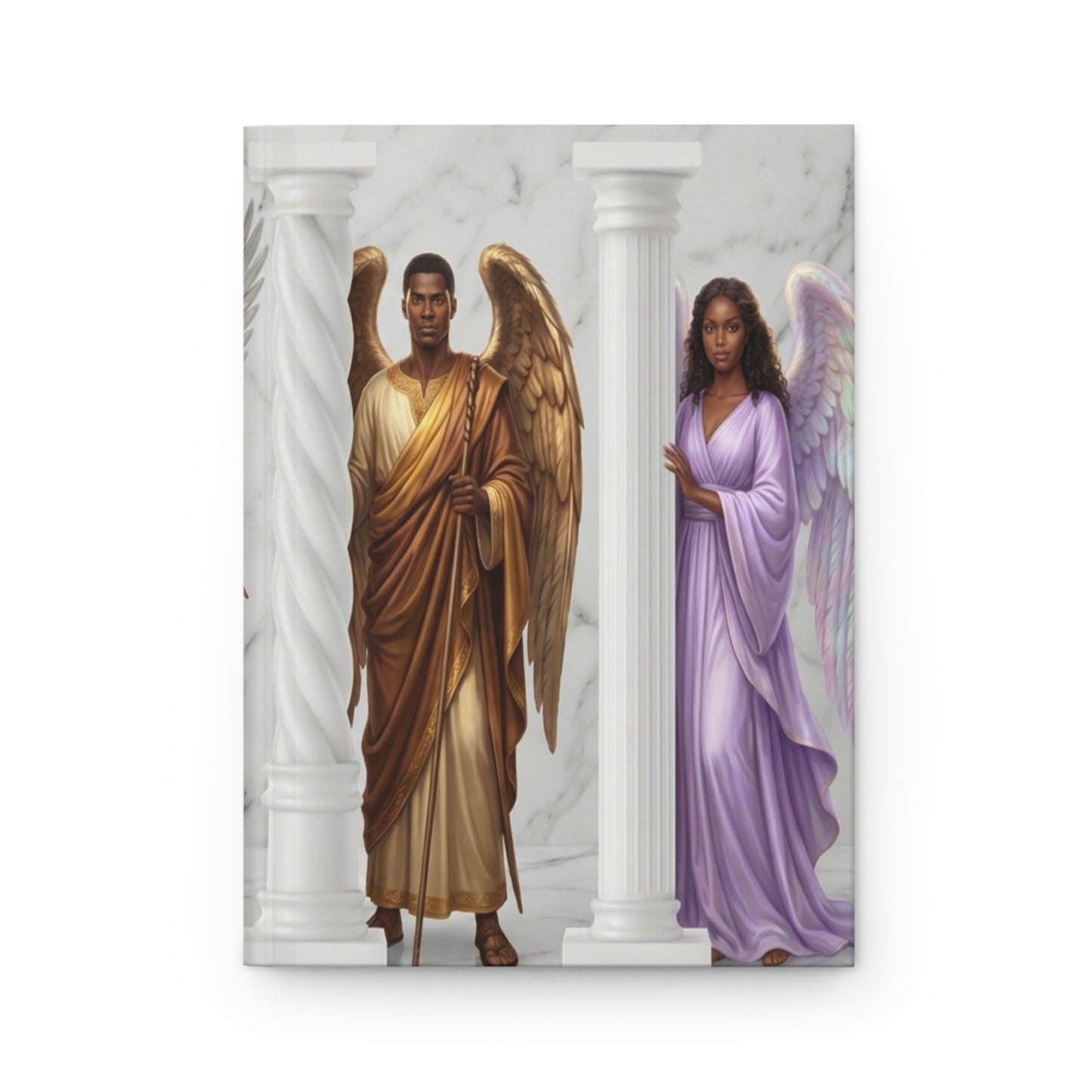 Black Angelic Guardians Notebook, Spiritual Prayer & Gratitude Diary