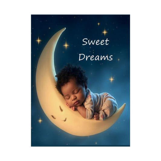 Sweet Dreams Baby Poster — Rolled Nursery Wall Art