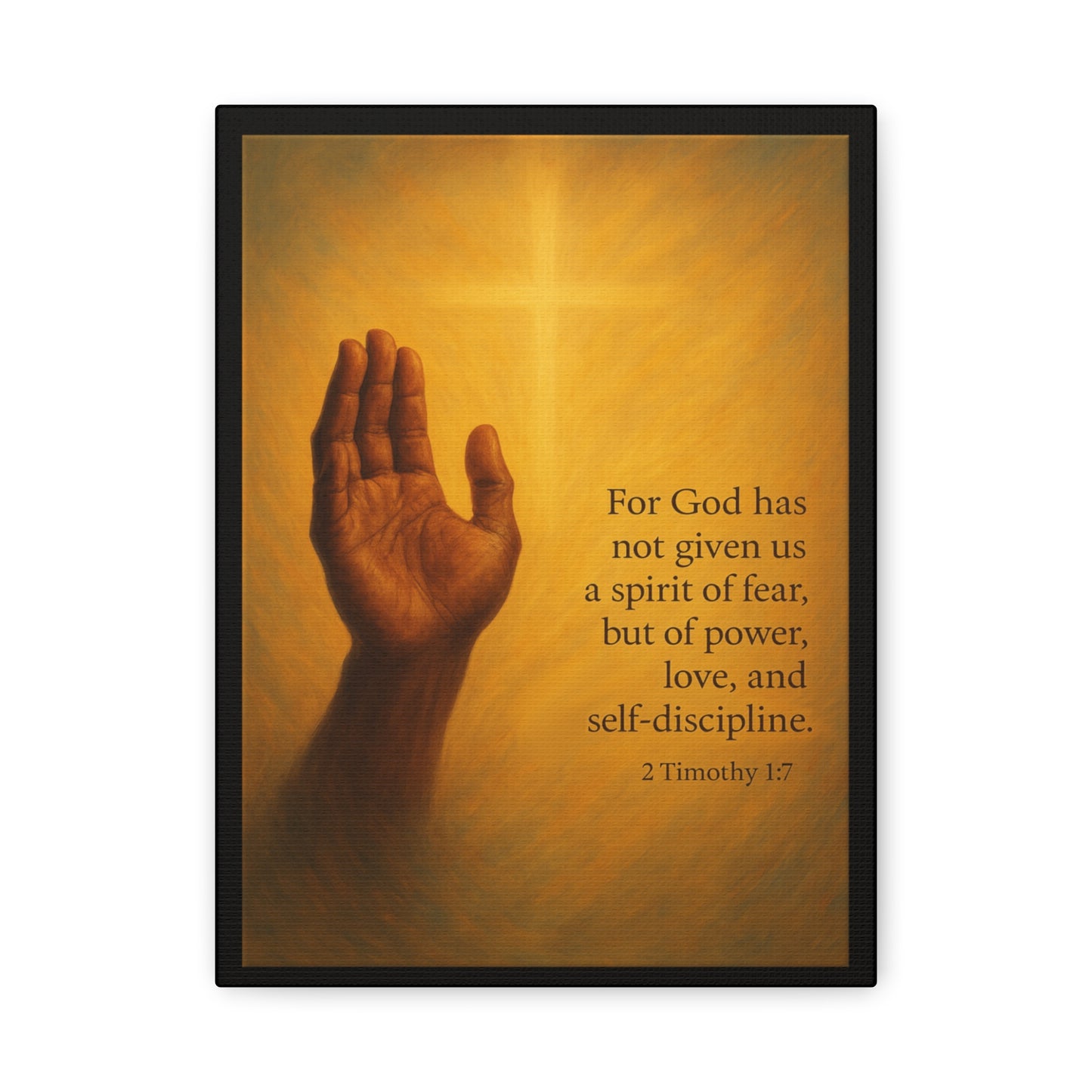 2 Timothy 1:7 Prayer Quote Religious Canvas Wall Art by Grace Canvas.shop