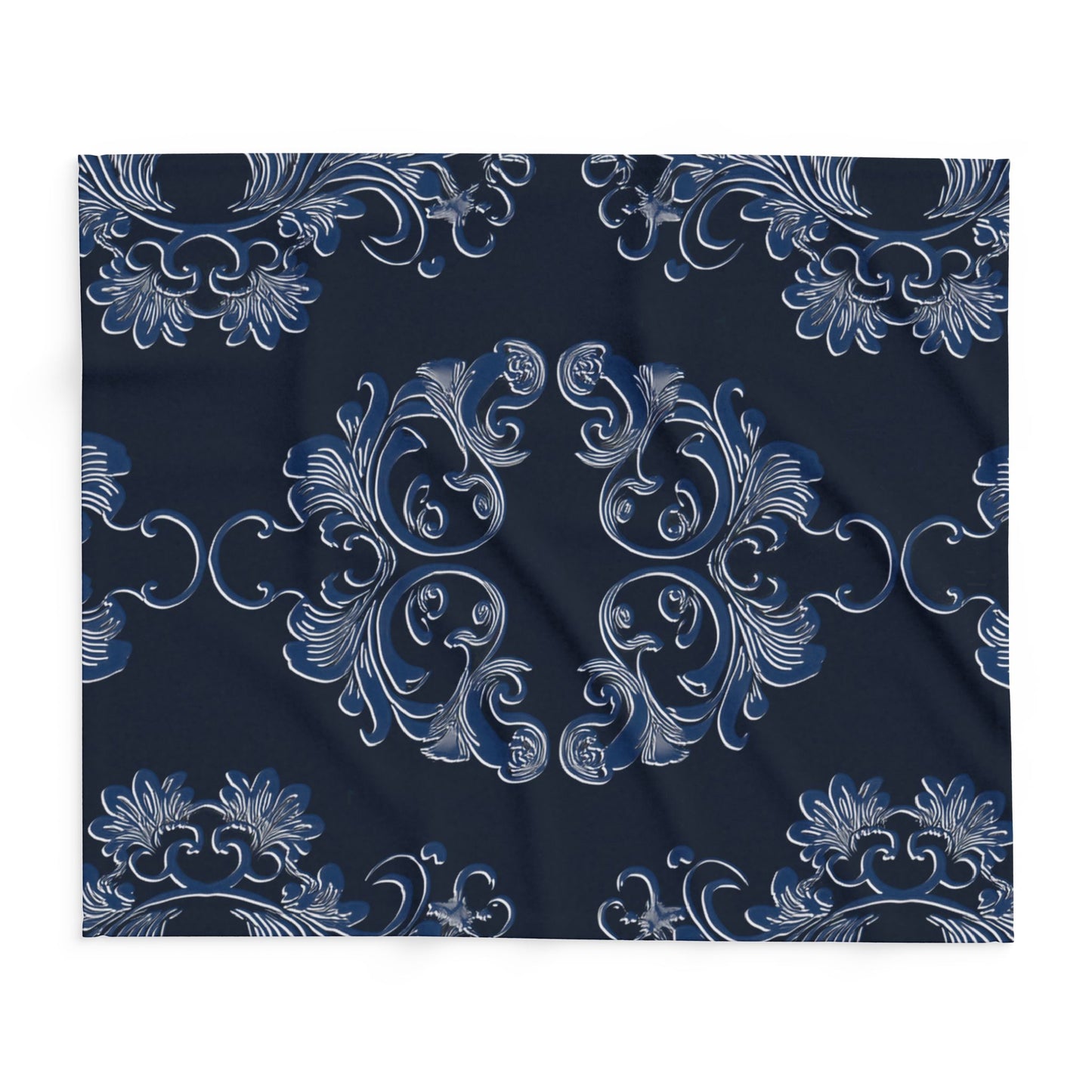 Navy Arctic Fleece Blanket by Grace Canvas Shop