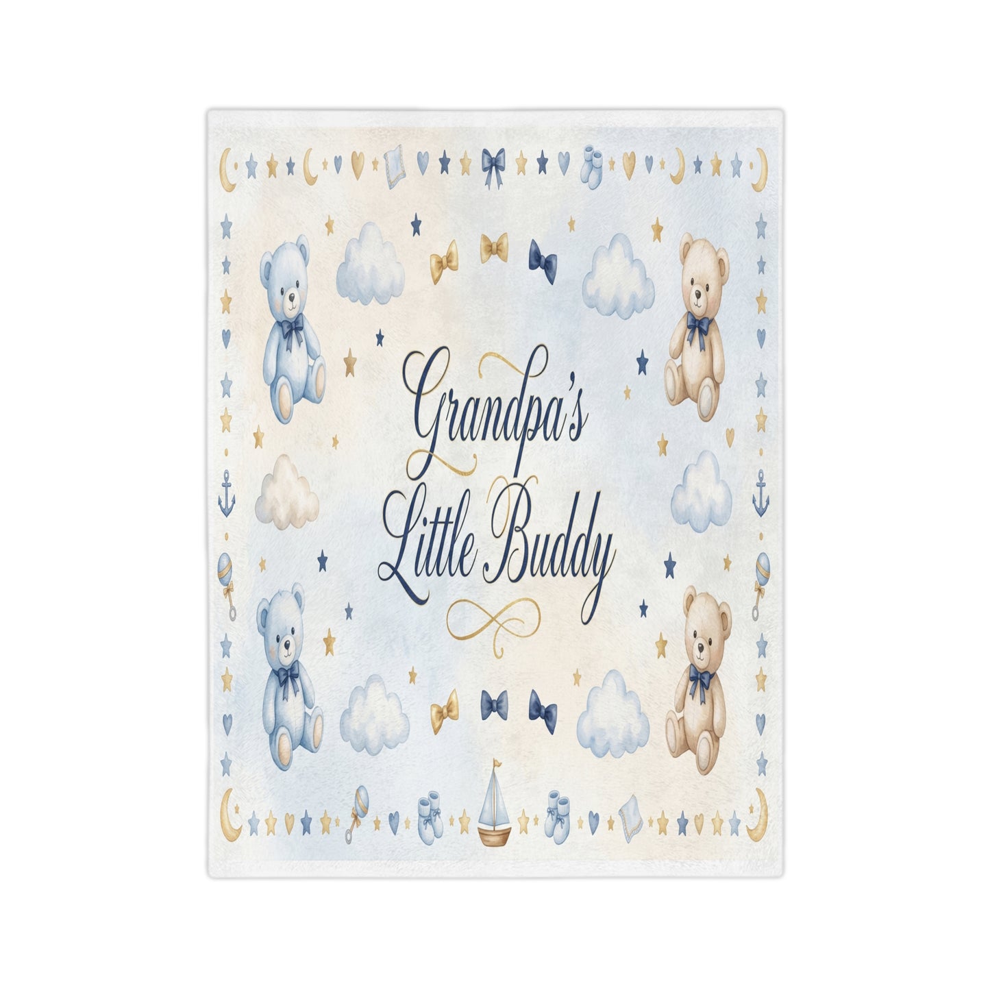 Grandpa’s Little Buddy Baby Blanket