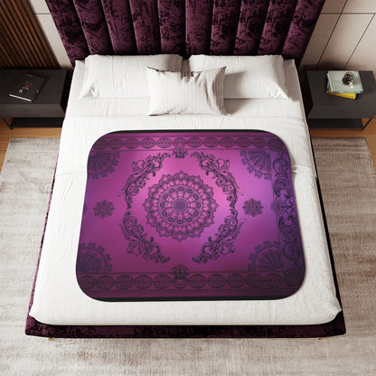 Cozy Mandala Sherpa Throw Blanket