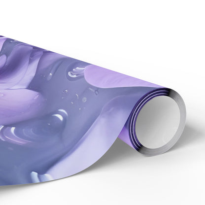 Floral Violet Pansy Wrapping Paper Roll — Purple Pansy Gift Wrap for Mother’s Day & Birthdays