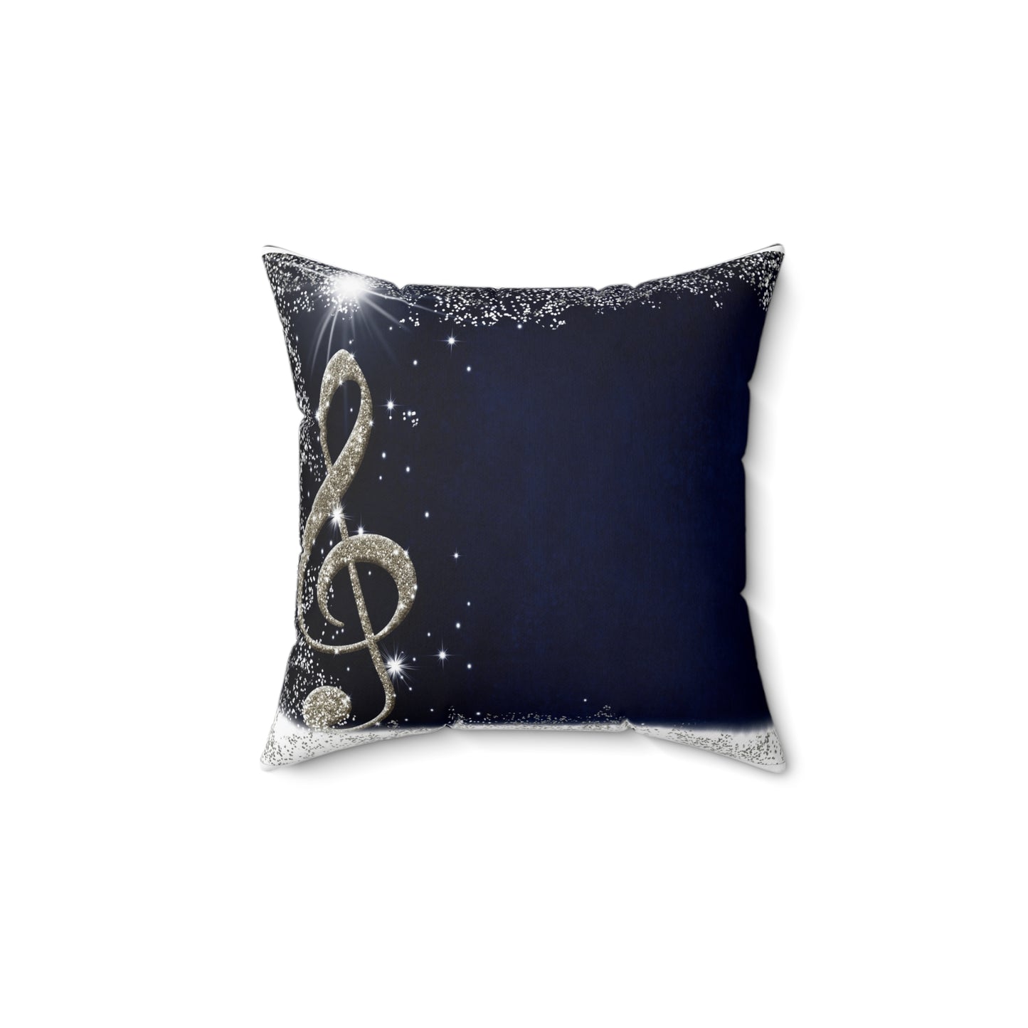 Music Note Sparkle Square Pillow by Grace Canvas Shop