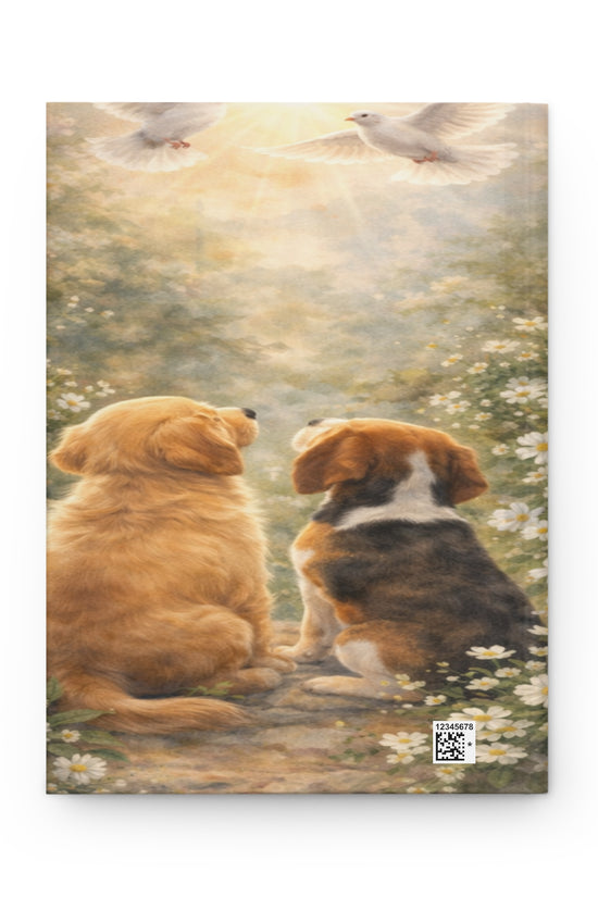 Doves and Dogs Hardcover Journal by Grace Canvas Shop