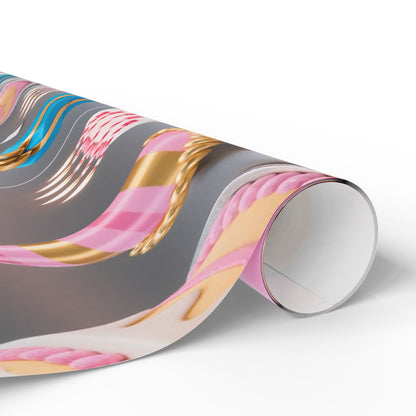 Birthday Cake & Balloons Wrapping Paper — Festive Gift Wrap for Parties by Grace Canvas Shop