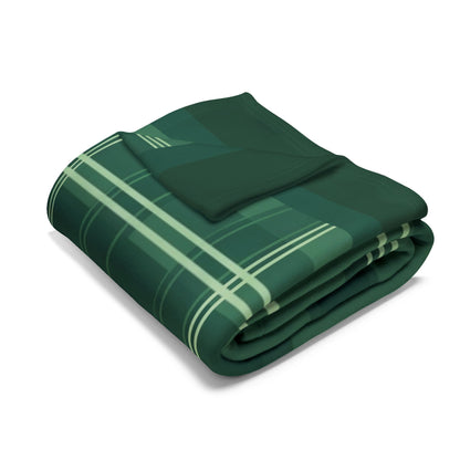 Green Plaid Fleece Blanket