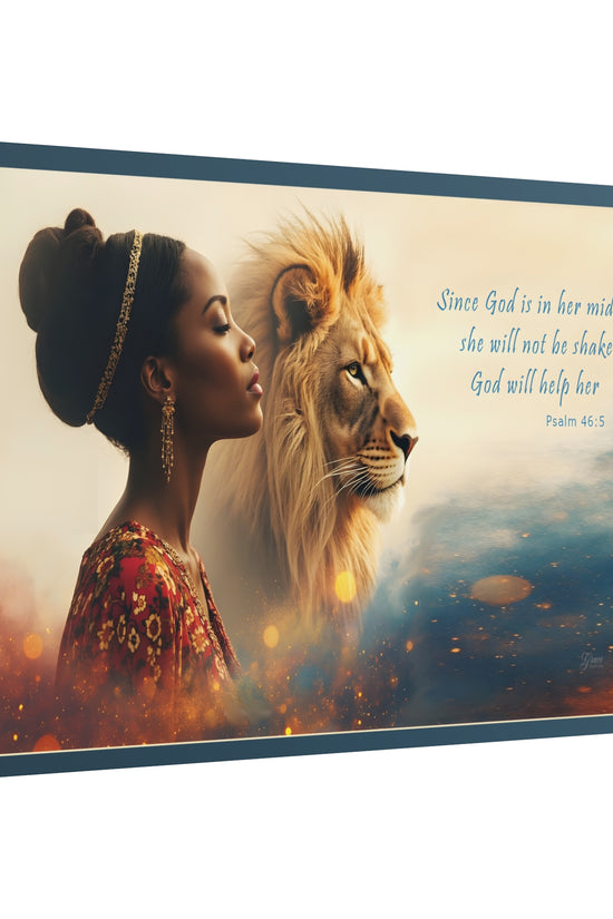 She Will Not Be Shaken Psalm 46:5 Inspirational Wall Print by Grace Canvas