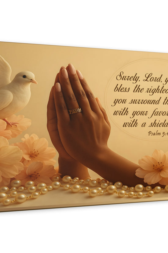 Psalm 5:12 Inspirational Print by Grace Canvas
