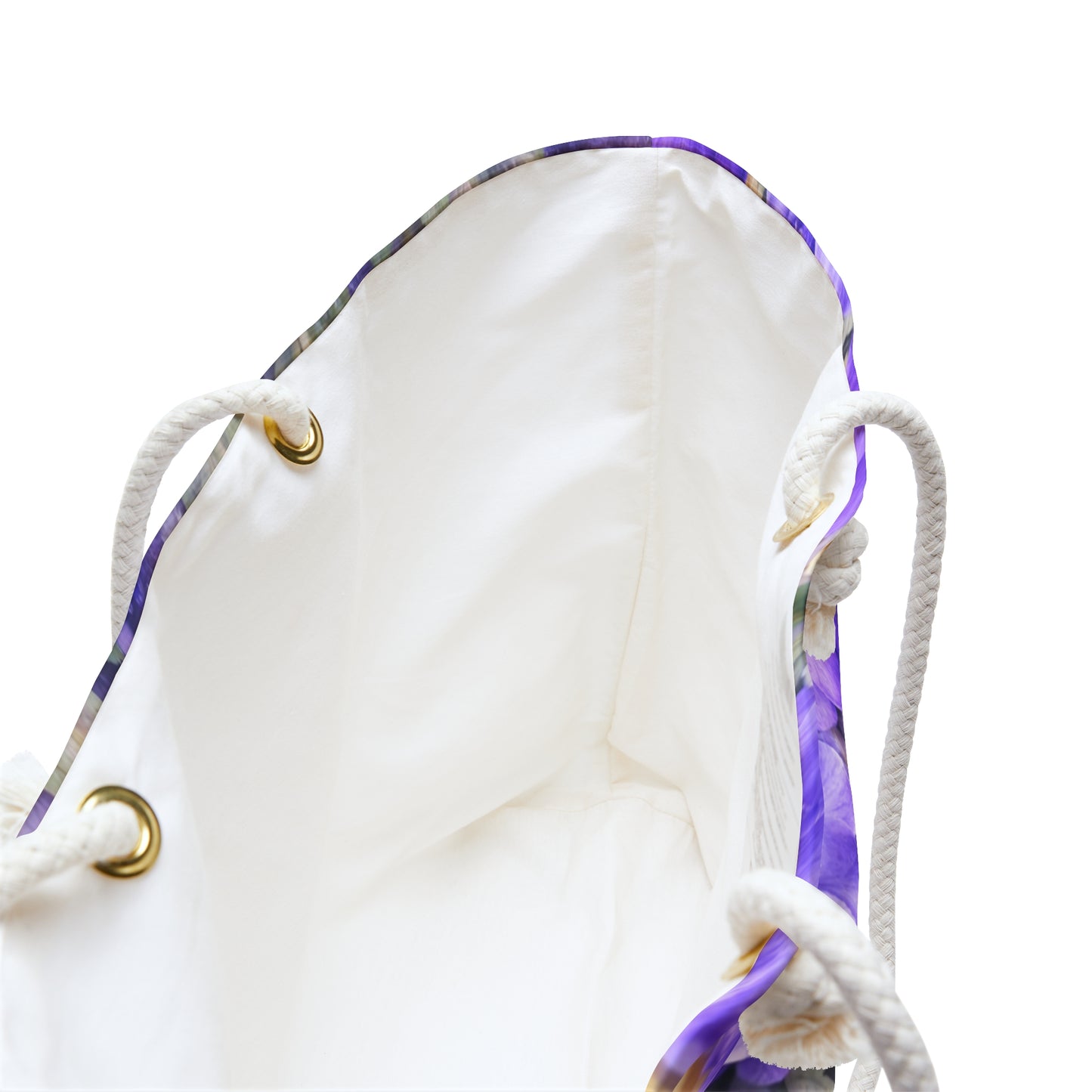 Floral Weekender Bag – Purple & Yellow Watercolor Flower Travel Tote