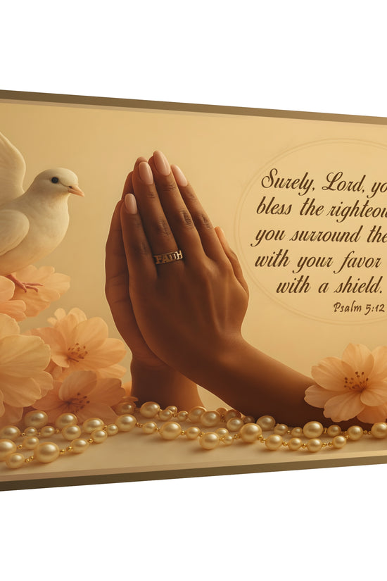 Psalm 5:12 Inspirational Print by Grace Canvas