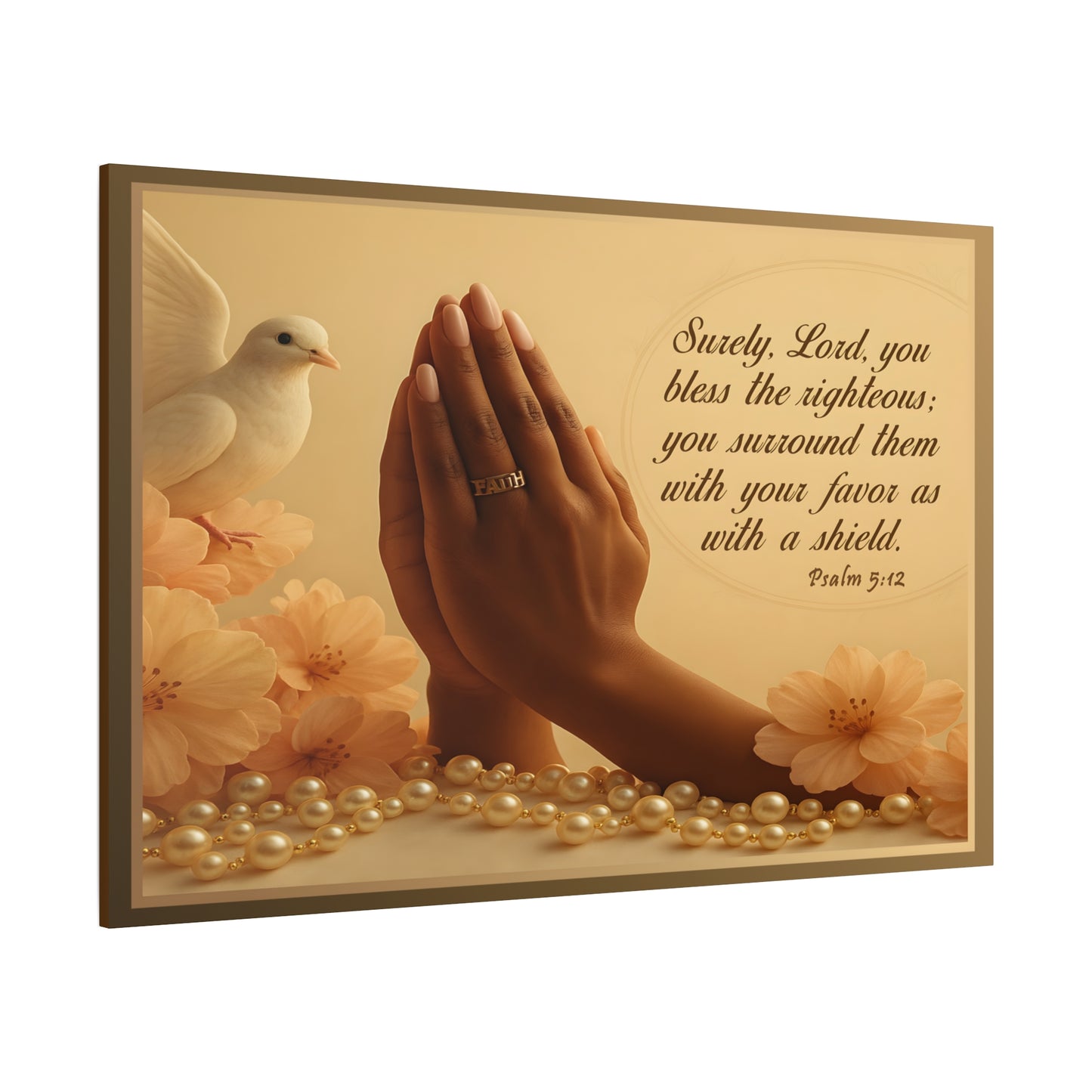 Psalm 5:12 Inspirational Print by Grace Canvas
