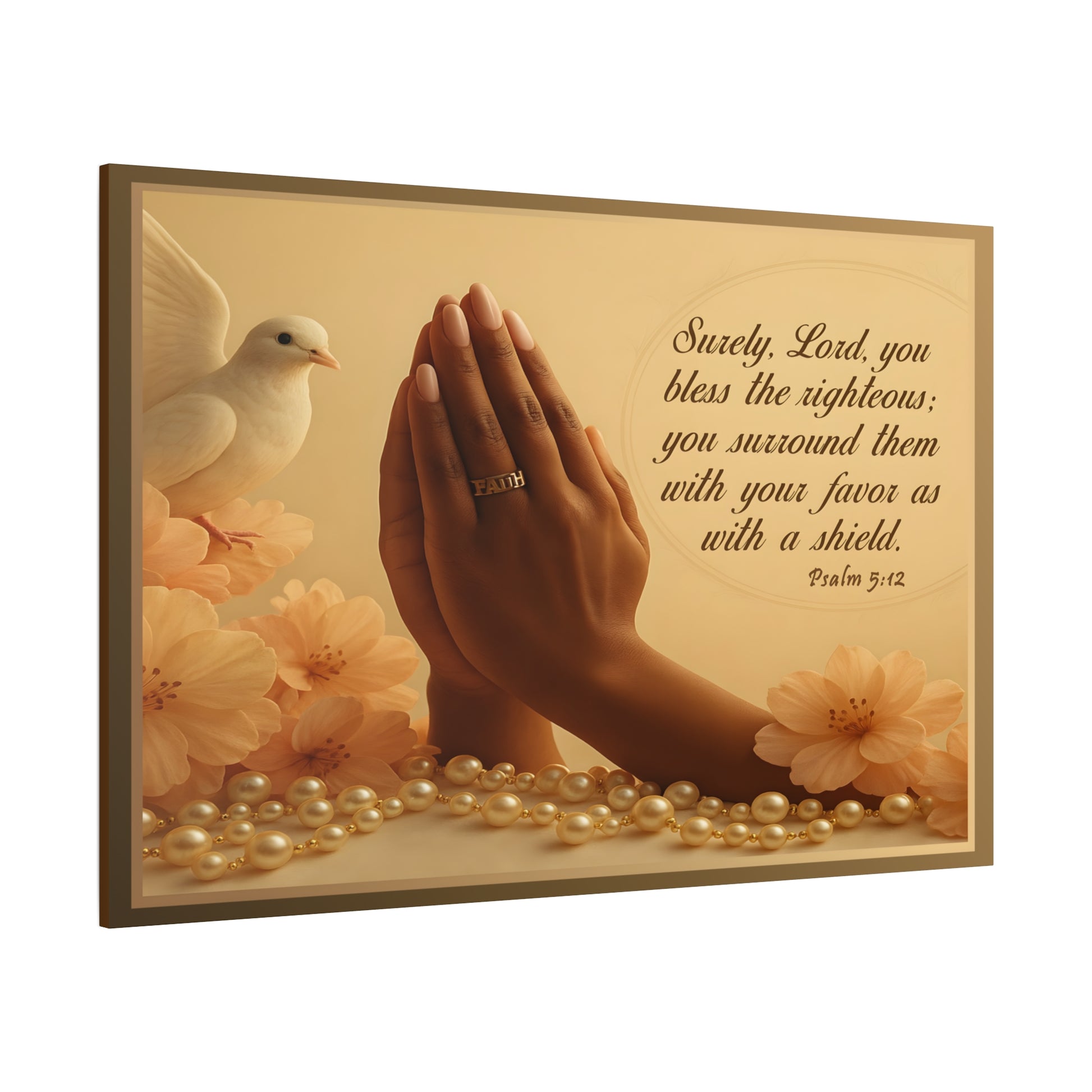 Psalm 5:12 Inspirational Print by Grace Canvas
