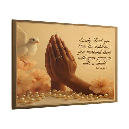 Psalm 5:12 Inspirational Print by Grace Canvas