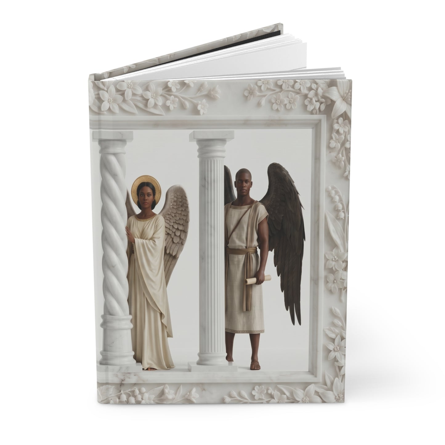 Angel PIllars 5 Hardcover Journal Ethereal Column Frame Notebook for Prayer, Reflection, & Daily Writing