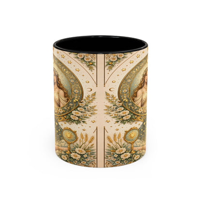 Celestial Gemini Vintage Art Nouveau Coffee Mug
