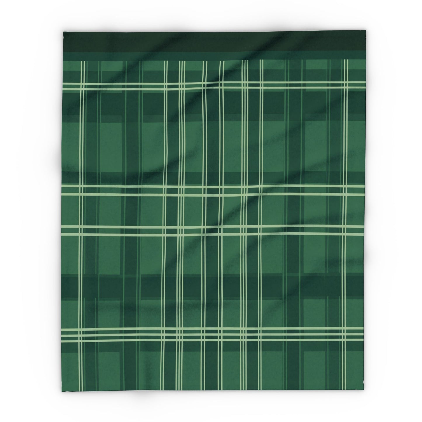 Green Plaid Fleece Blanket