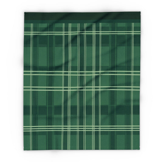 Green Plaid Fleece Blanket