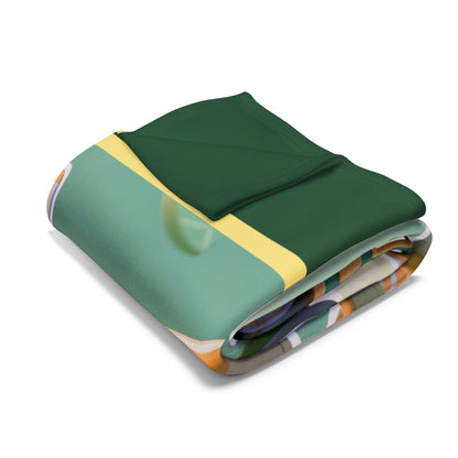 Kids Transport Fleece Blanket — Cute Plane, Car & Train Nursery Throw by Grace Canvas Shop