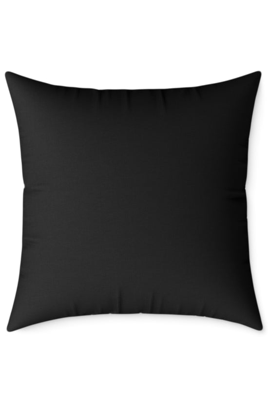 Deus Gold Foil Accent Pillow — Black Square Decorative Throw Pillow by Grace Canvas Shop