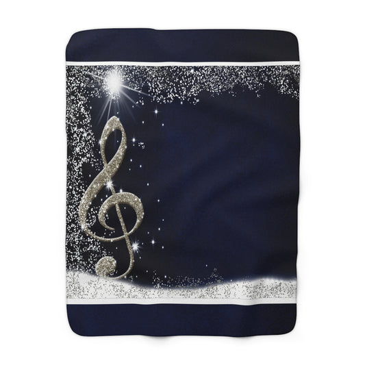 Music Note Sherpa Blanket
