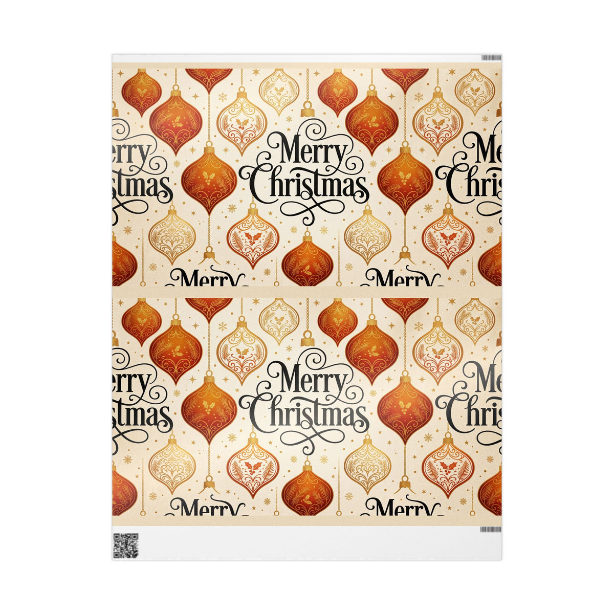Vintage Ornament Christmas Wrapping Paper