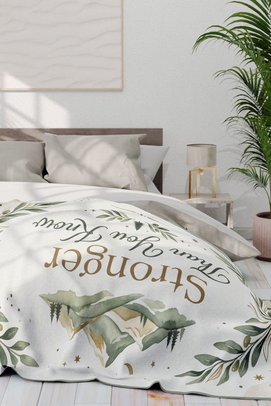 Inspirational 'Stronger Than You Know' Fleece Blanket