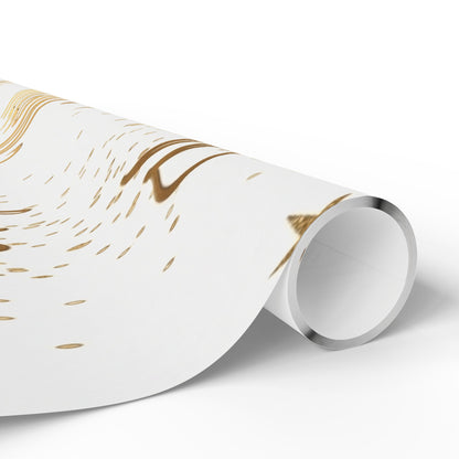 Merry Christmas Gold Script Wrapping Paper — Festive Gift Wrap for Holidays