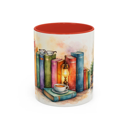 Watercolor Book Lovers Coffee Mug (11/15oz)
