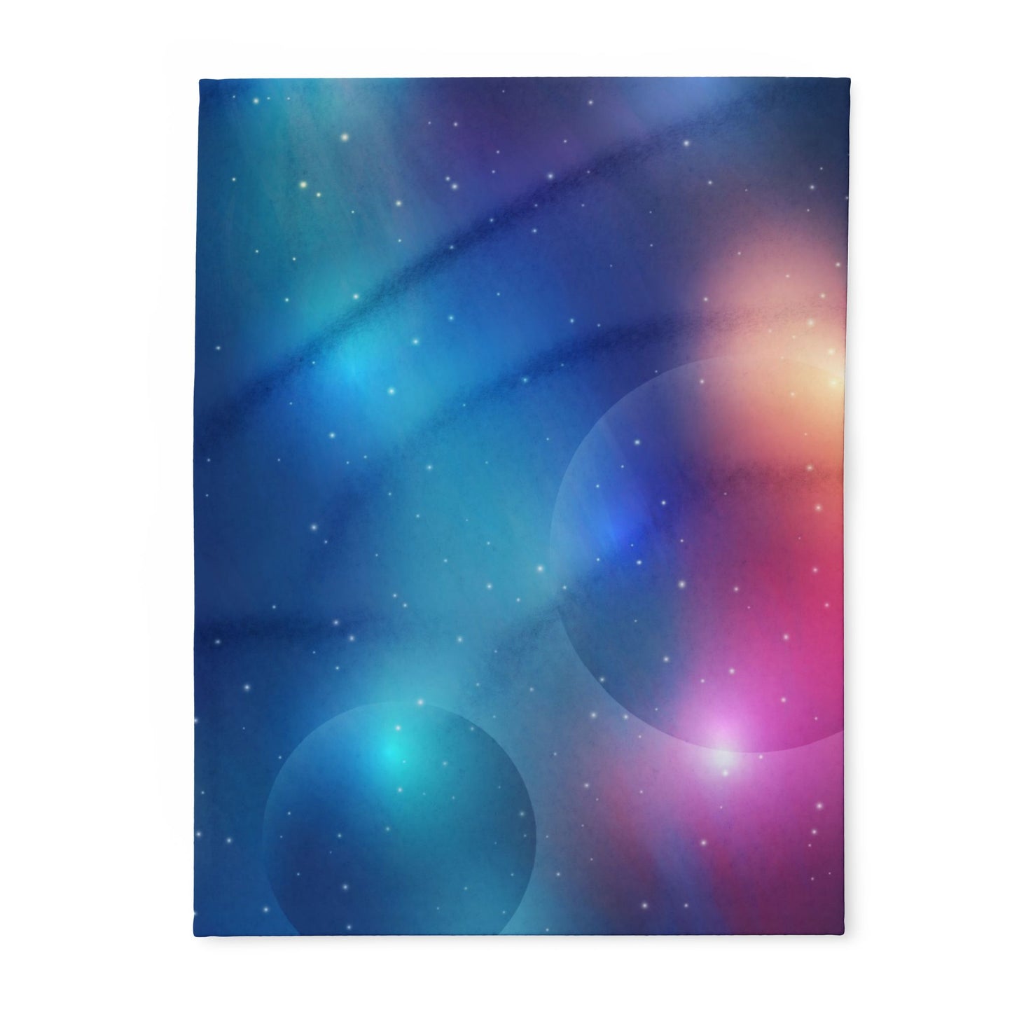 Aurora Galaxy Fleece Blanket — Colorful Northern Lights Throw