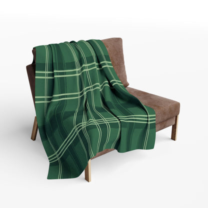 Green Plaid Fleece Blanket