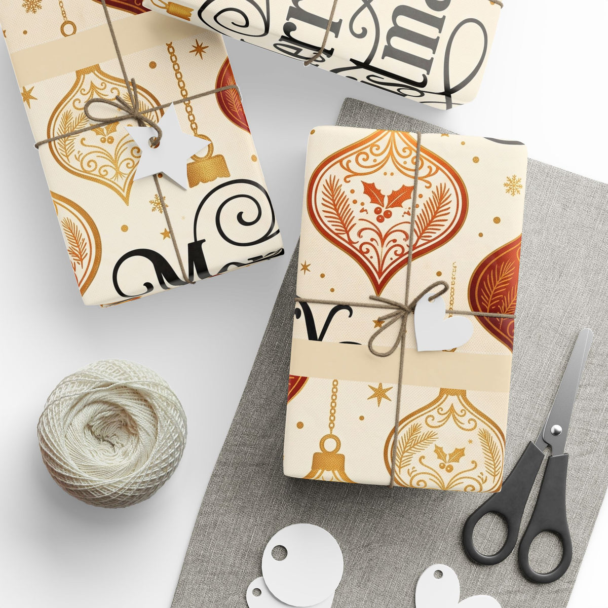 Vintage Ornament Christmas Wrapping Paper