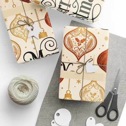 Vintage Ornament Christmas Wrapping Paper