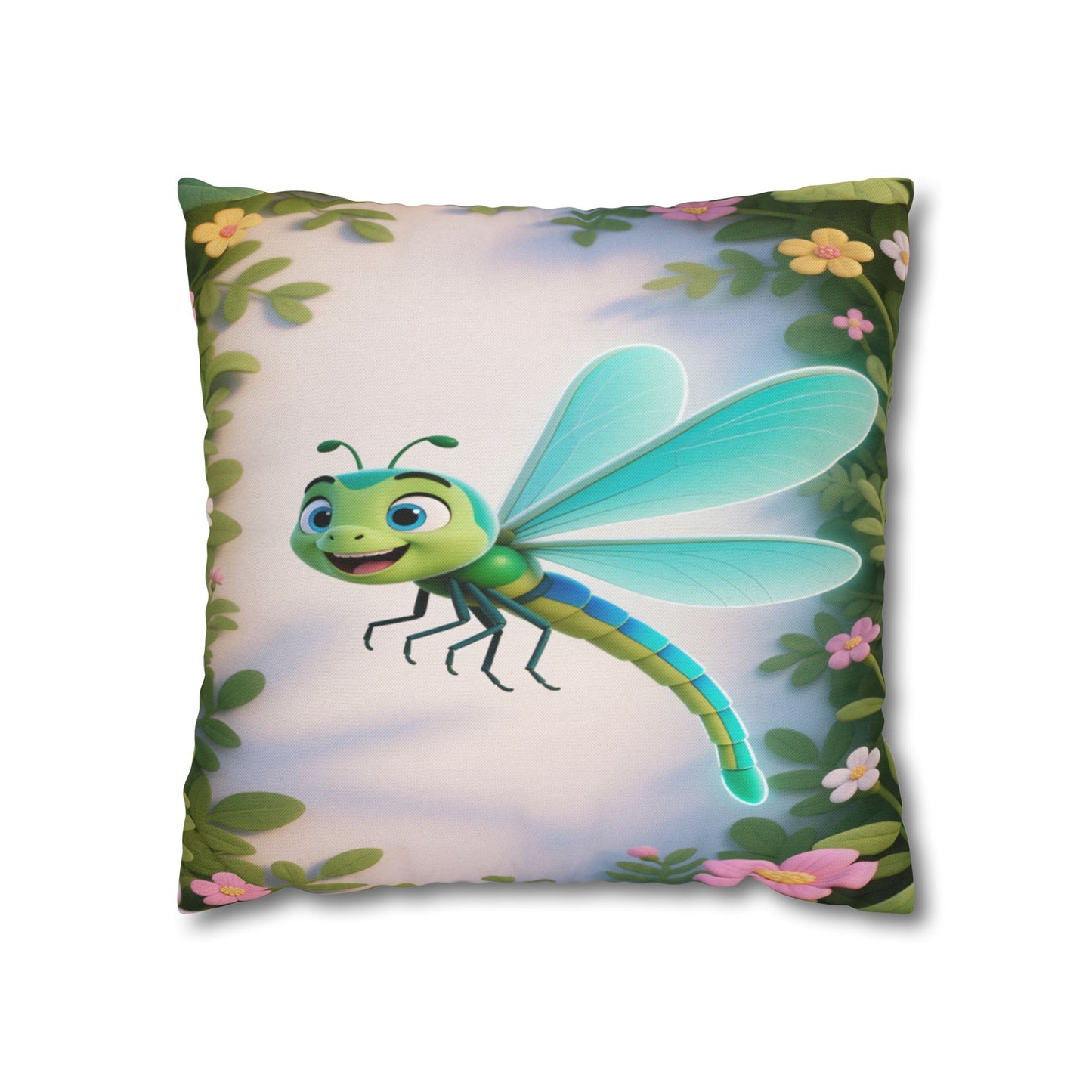 Cute Dragonfly Garden Decorative Pillowcase