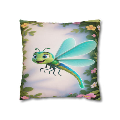 Cute Dragonfly Garden Decorative Pillowcase