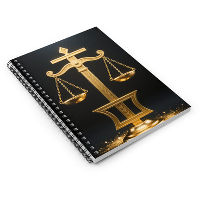 Libra Scales Spiral Notebook