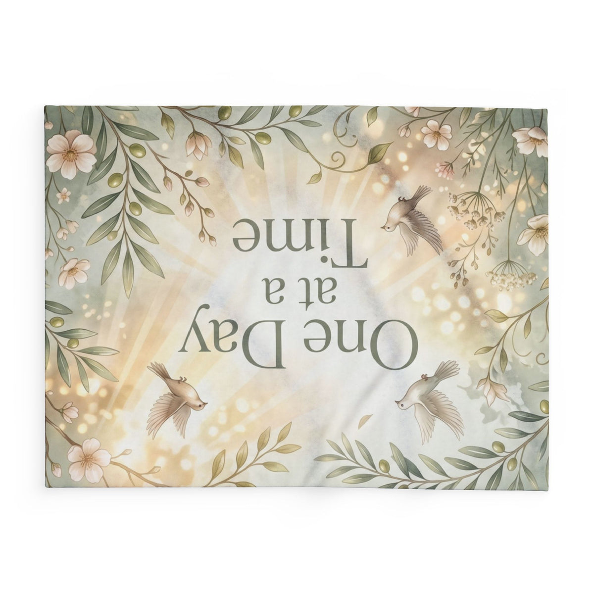 One Day at a Time Fleece Blanket  for Comfort & Recovery