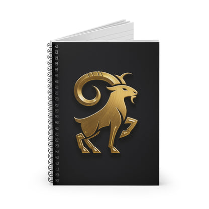 Aries Zodiac Spiral Notebook — Ruled Journal for Astrology Lovers
