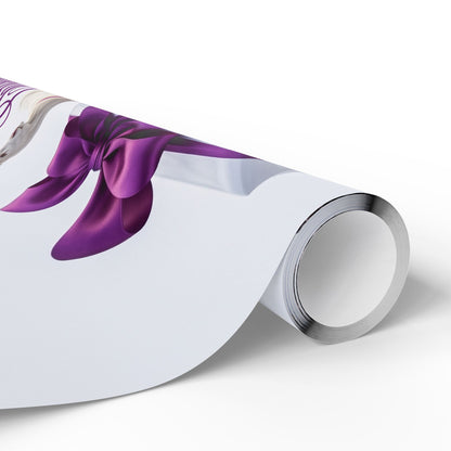 Merry Christmas Reindeer & Purple Gift Wrapping Paper