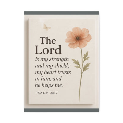 The Lord is My Strength Inspirational Wall Art by Grace Canvas
