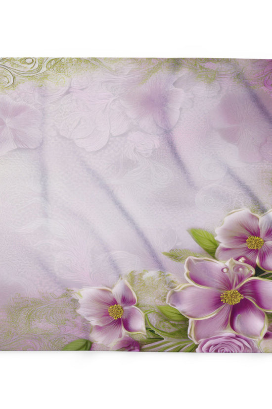 Floral Pink Vintage Fleece Blanket