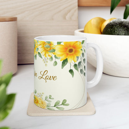 Wrapped in Love Sunflower Ceramic Mug (11oz/15oz)
