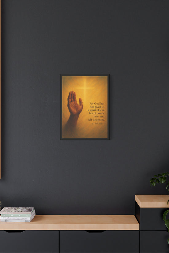 2 Timothy 1:7 Prayer Quote Religious Canvas Wall Art by Grace Canvas.shop