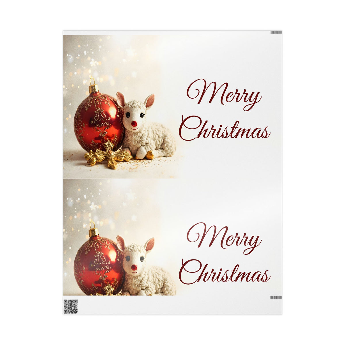 Christmas Ornament Wrapping Paper – "Merry Christmas" Holiday Gift Wrap
