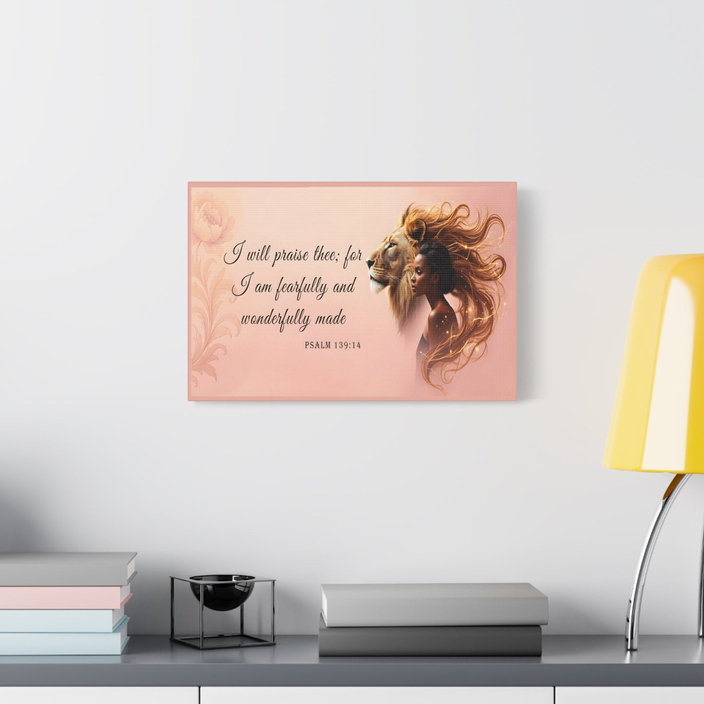 I am Fearfully and Wonderfully Made Psalm 139:14 Verse Wall Art by Grace Canvas