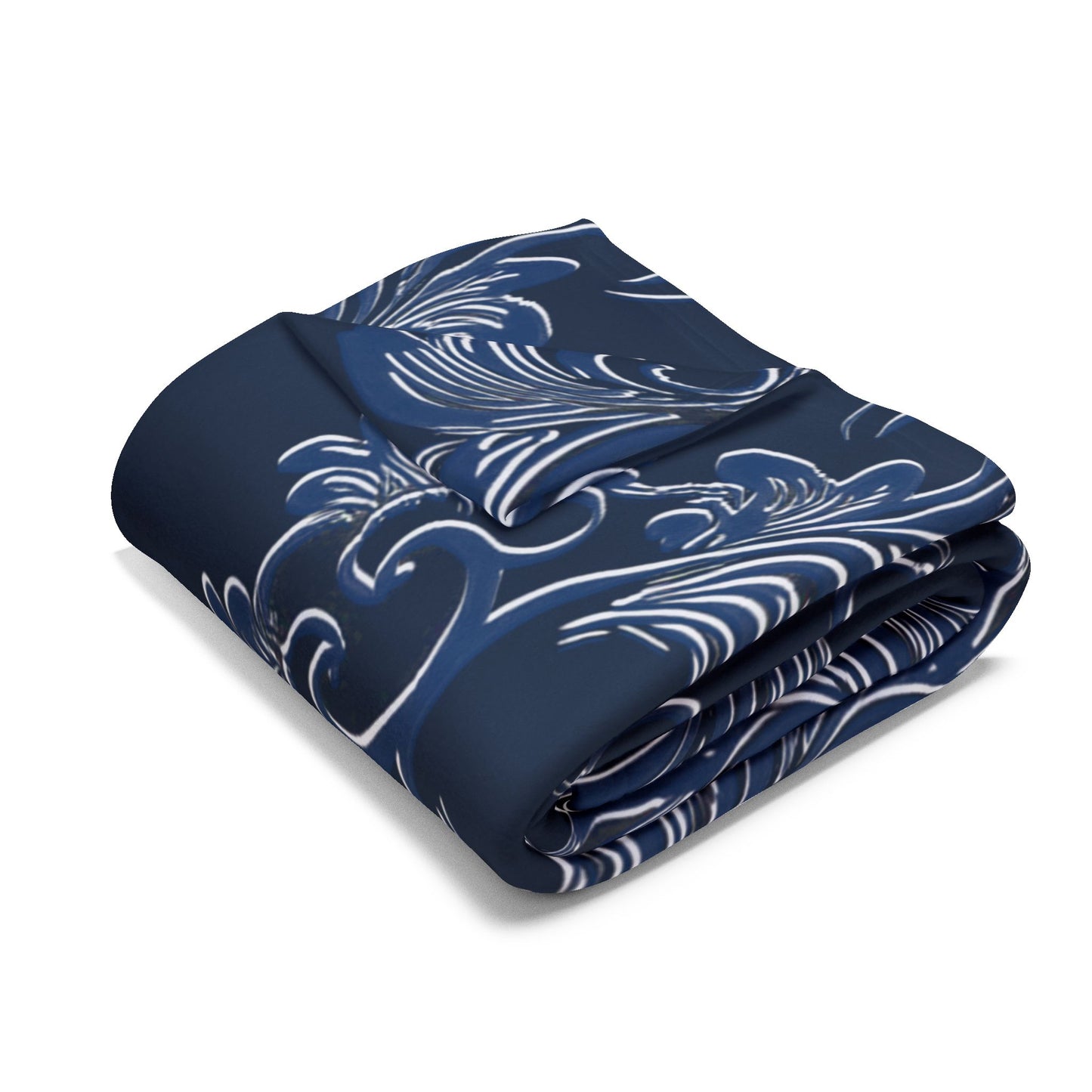 Navy Arctic Fleece Blanket by Grace Canvas Shop